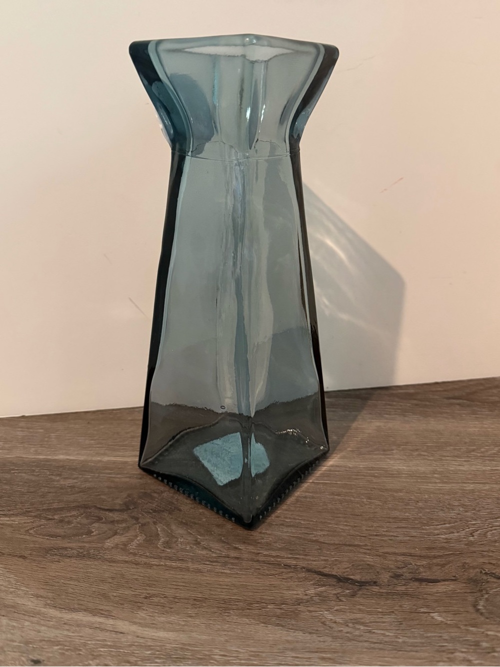 Gorgeous Blue Recycled Glass Vase- Made in Spain- NWT